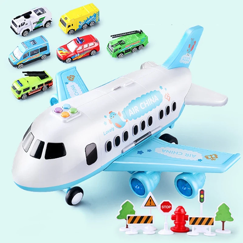 Music Story Simulation Track Inertia Children's Toy Aircraft Large Size Passenger Plane Kids Airliner Car |