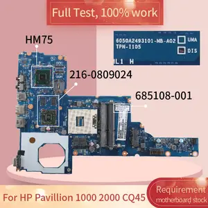for hp pavillion 1000 2000 cq45 6050a2493101 685108 001 slj8f 216 0809024 notebook motherboard mainboard full test 100 work free global shipping
