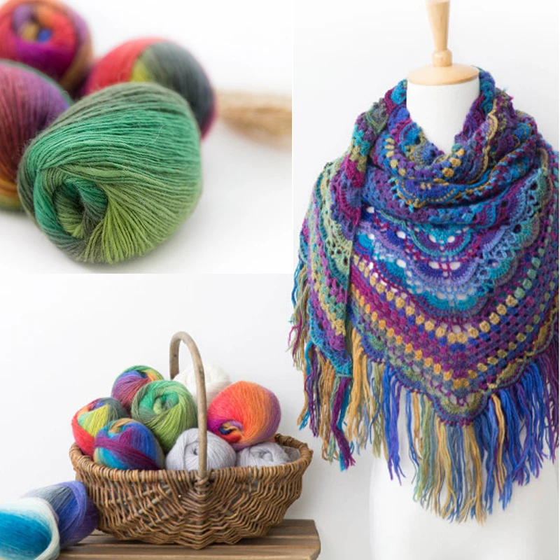 Оптовая продажа 100 г/лот толстая пряжа из 100% шерсти свитер с рисунком космоса