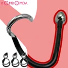 Анальная пробка из нержавеющей стали, металлический фаллоимитатор, анальная пробка маленького, среднего и большого размера, интимные товары для геев, анальная пробка с увеличением ануса