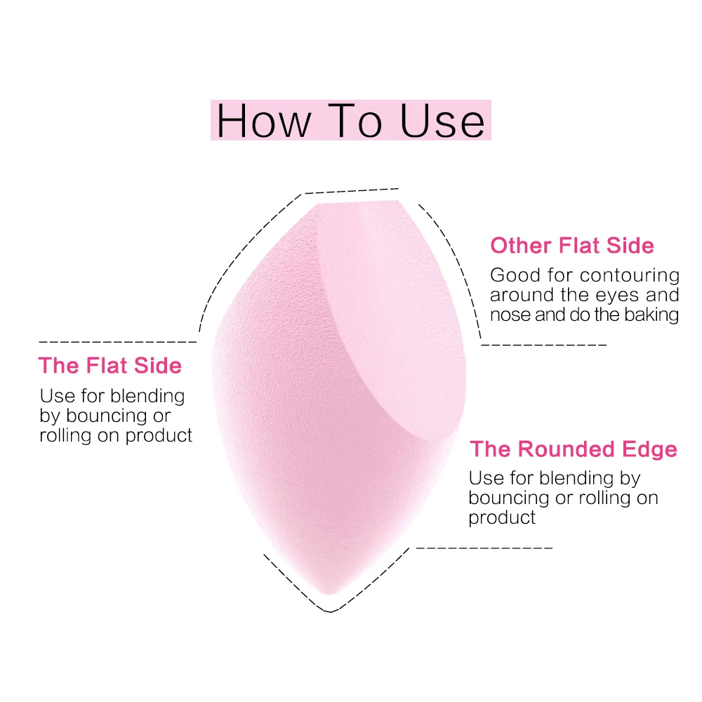 1 шт. двойная угловая губка мягкая легкая Смешанная косметическая пудра пуховка