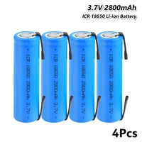 1246810 pcs 18650 2800mah 18650 battery 3 7v li ion lithium rechargeable battery with soldering tabs