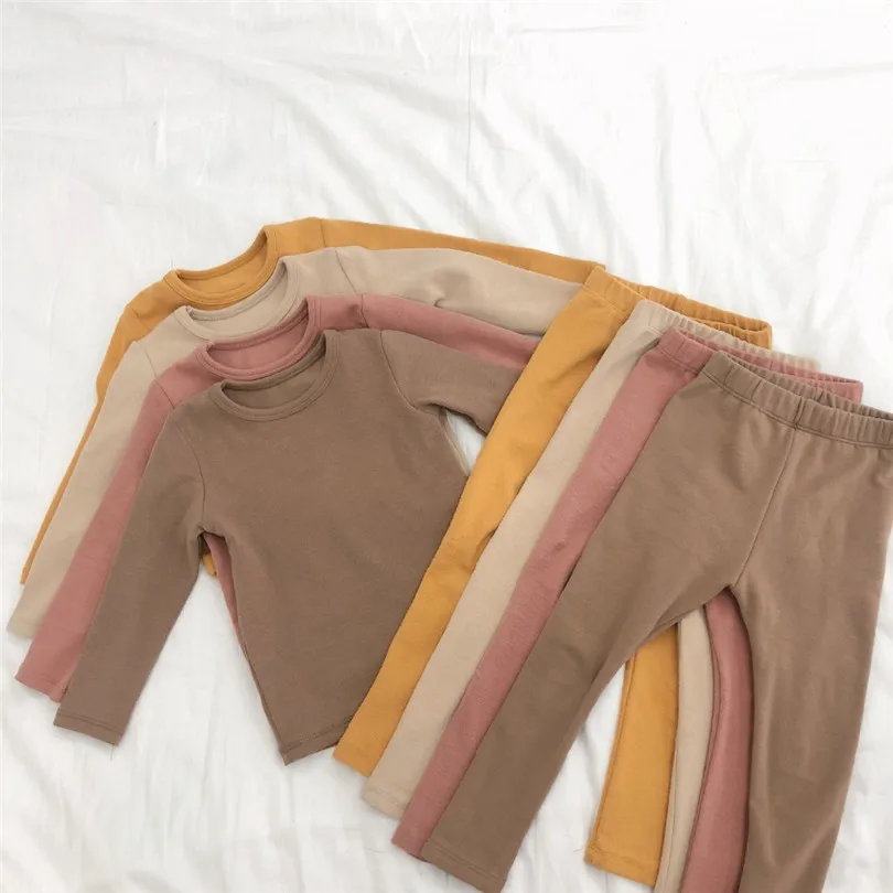 Baby Kids Pajamas Set 100% Cotton Toddler Children Girls Boys Nightwear Pyjamas Infant Pijamas Sleepwear Outfit | Детская одежда и