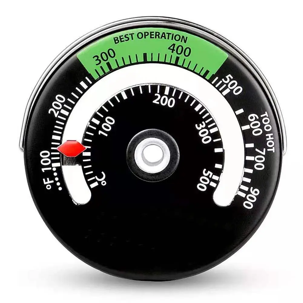 

Fireplace thermometer Magnetic Stove Thermometer Fire Stove Pipe Thermometer Gauge for Chimney Pipe Oven Temperature Gauge #W0