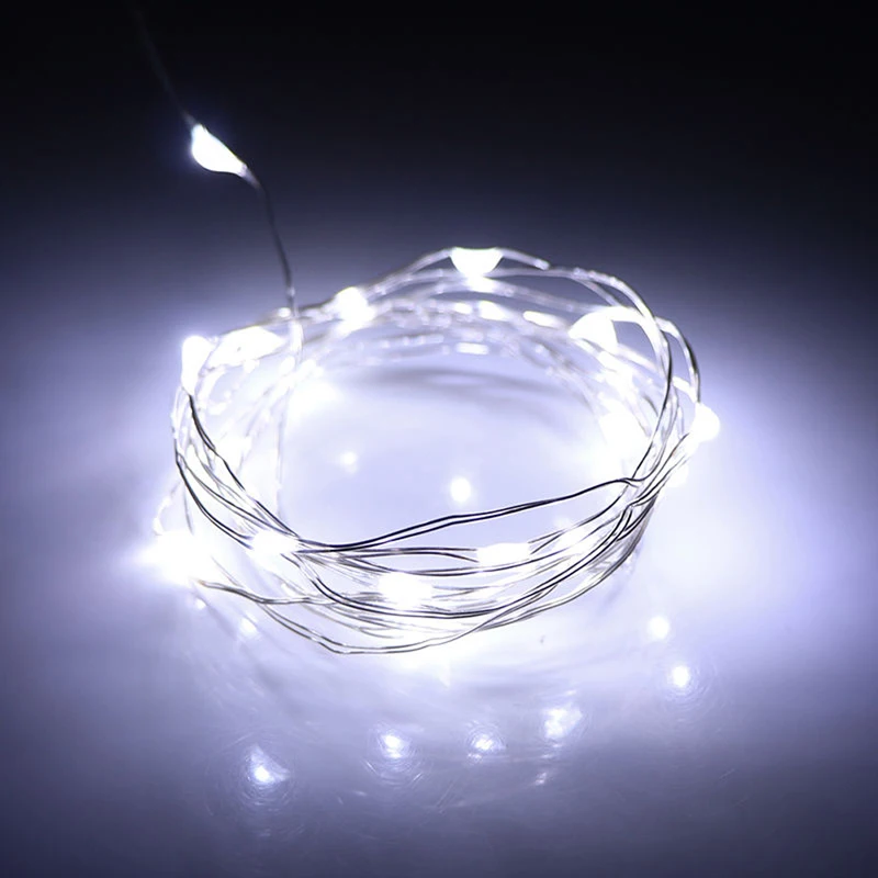 1 м на батарейках струнный Сказочный светильник 10 светодиодный вечерние