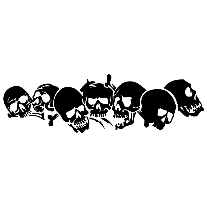 

Dawasaru Funny Skull Car Stickers Sunscreen Waterproof Decals Laptop Suitcase Auto Motorcycle Truck Decoration PVC,22cm*6cm