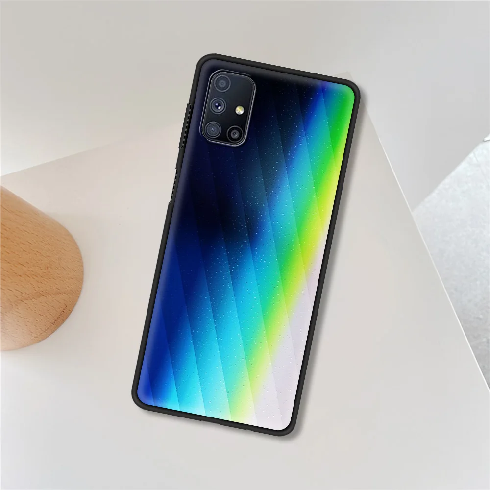 

Colorful Block Fluorescence Luxury Cover for Samsung Galaxy M11 M21 M30S M31 M31S M51 A7 A9 2018 Smartphone Accessories Case