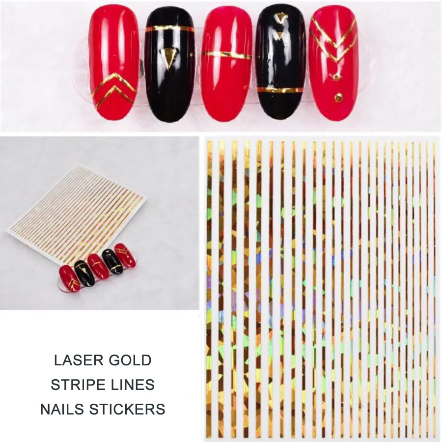 1 шт. лазерная металлическая лента для нанесения лака ногтей|Стикеры и наклейки| |