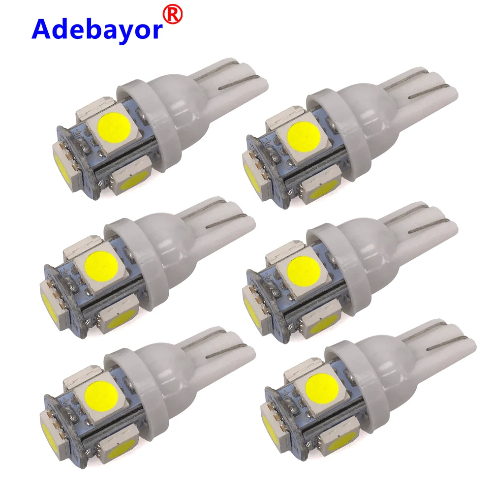 20 шт. Оптовая продажа Детское нижнее белье T10 5 SMD 5050 W5W 194 501 светодиодный Авто