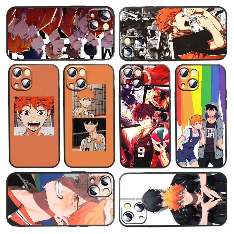 

Anime Volleyball Phone Case For Apple iPhone 13 12 11 SE XS XR X 7 8 6 5 S mini Plus Pro MAX 2020 Black Soft TPU Cover