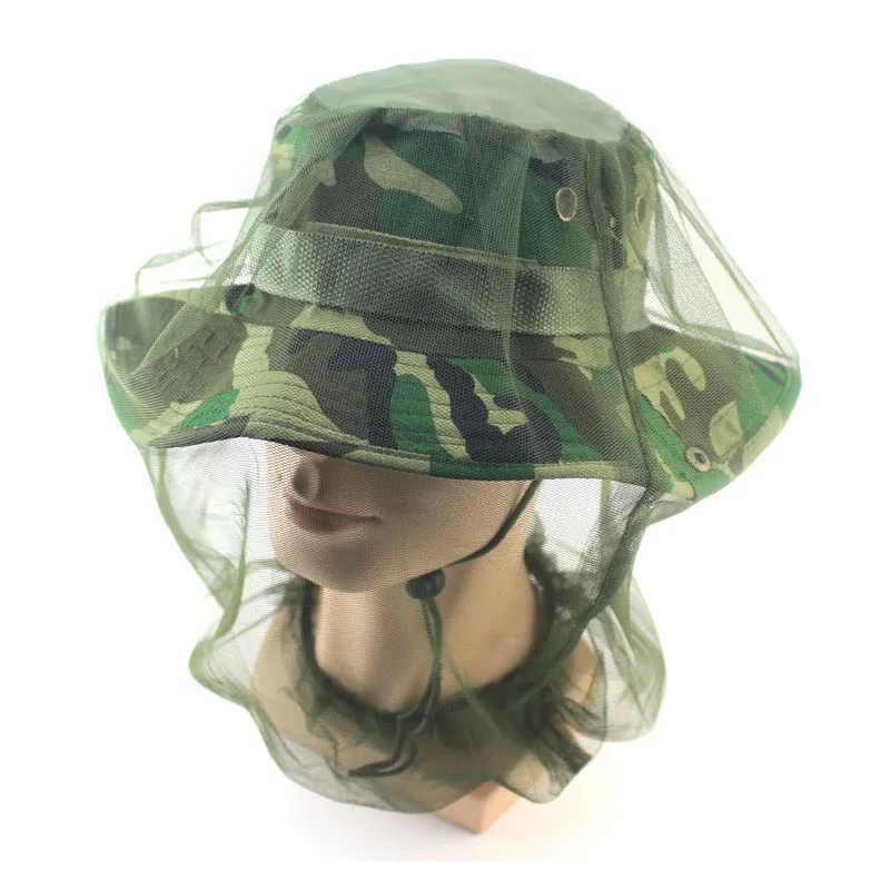 Outdoor Men prevent Mosquito Bite Head Net Mesh Face Protector Cap Insect Bee Suitable for Sun fishing hat cap Breathable Hats | Спорт и