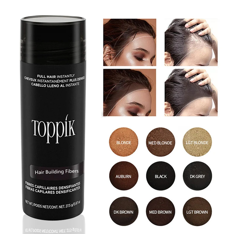 

Authentic Keratin Hair Fibers Spray 27.5g Colorful Powder Hair Loss Building Hairline Optimizer Dense Hair Growth Black Brown