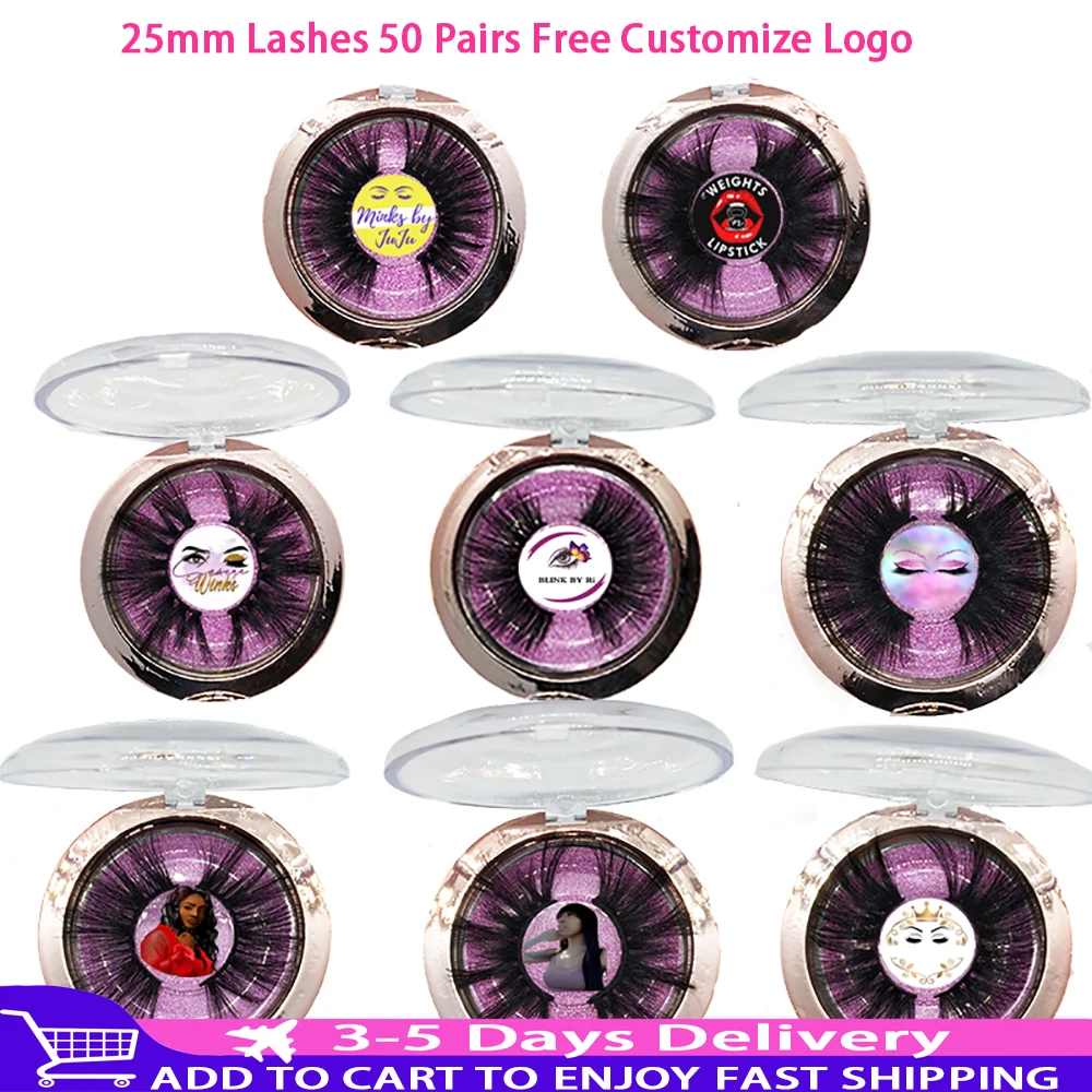 Ресницы норковые 3D, 50 пар, 25 мм, DHL г.