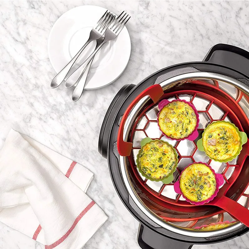 Силиконовая пароварка корзина для фруктов теплоизоляционный коврик скороварки