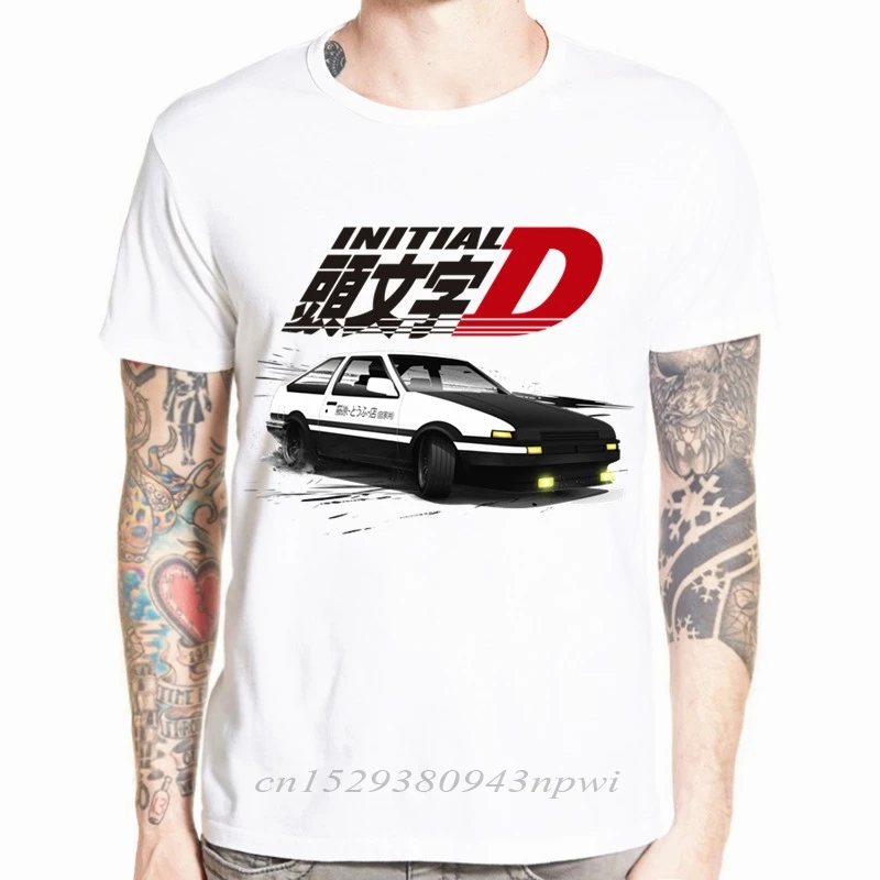 Футболка AE86 Initial D Homme Мужская Летняя Повседневная футболка с круглым вырезом и