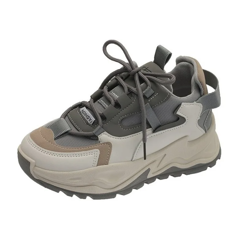 

New 2021 Spring Shoes for Women Sneakers Lightweight and Chunky Platform Shoes Fashion Casual Shoes Breathable Vulcanized Shoes