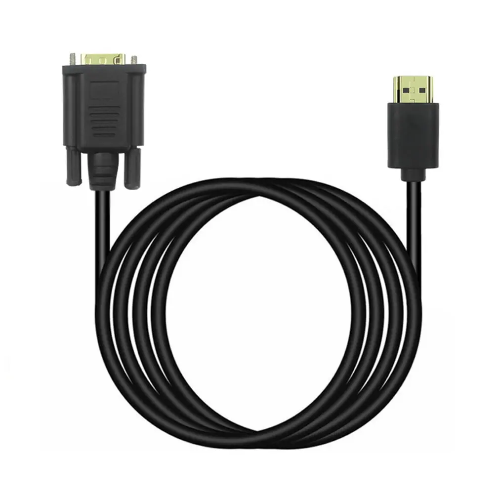 

HDMI-compatible To VGA Cable Cord Audio Video HDMI-compatible male to VGA male cable 1920*1080P For PC Monitor HDTV Projector