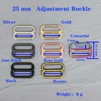 1 pcs 25mm metal adjust buckle bag strap 8 ring buckles slide adjusters belt web rectangle loop ring leather craft 25 8