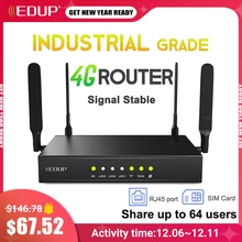 EDUP Wifi Router Wireless industrial 4G Wifi Dongle 300Mbps With SIM Slot  4 antennas 3dBi high gain 802.11 b/g/n PPTP  L2TP VPN