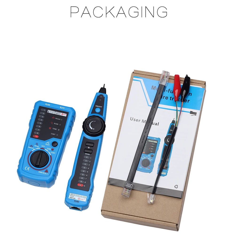 

BSIDE FWT11 Wire Tracker Tester RJ11 RJ45 Cat5 Cat6 Telephone Wire Tracer Cable Tracker LAN Network Cable Ethernet Line Finder