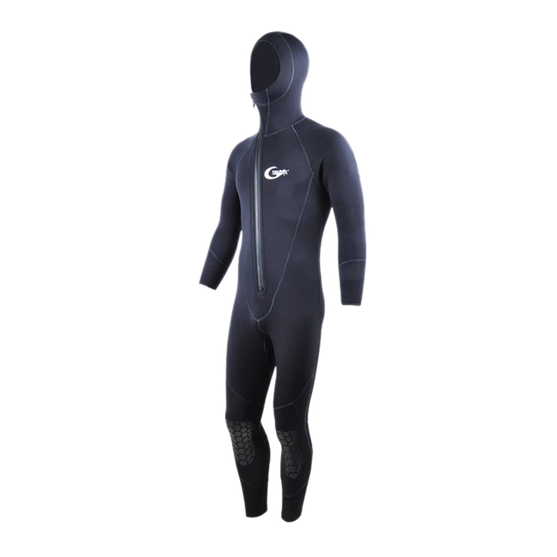 Мужской неопреновый костюм для подводной охоты зимний теплый дайвинга 5 мм с