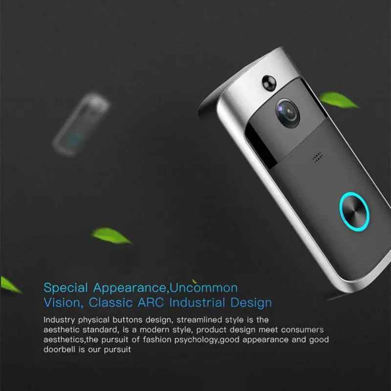 Беспроводной WiFi дверной звонок смарт-видео телефон дверь визуальное кольцо