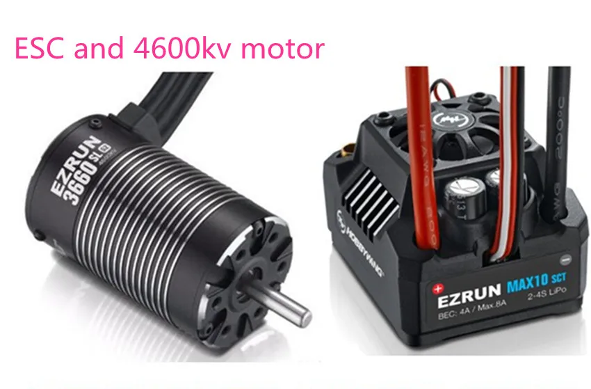 

Hobbywing EZRUN MAX10 SCT 120A sin escobillas ESC + 3660 G2 3200KV/4000KV/4600KV Sensorless Motor kit para 1/10 RC coche camin