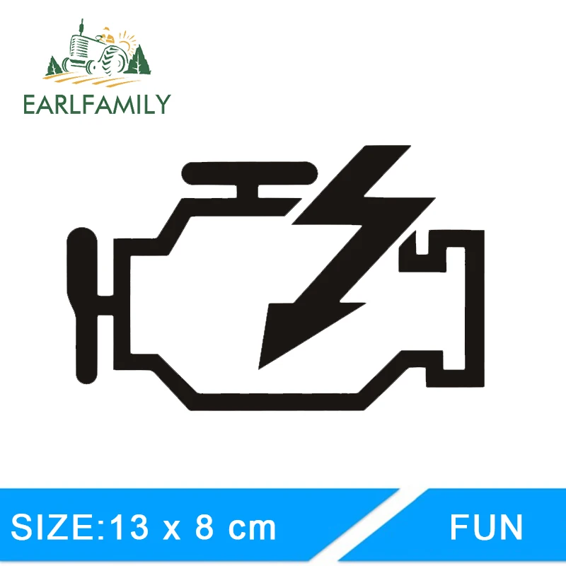 EARLFAMILY 13 см x 8 стайлинга автомобилей проверки двигателя светильник Cel Стикеры
