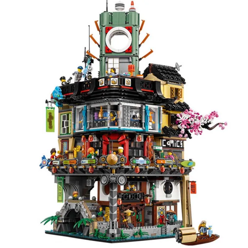 

Diy Temple of Airjitzu Ninjagoes Building Smaller Version Building Blocks Set Compatible with Toy for Kids Bricks