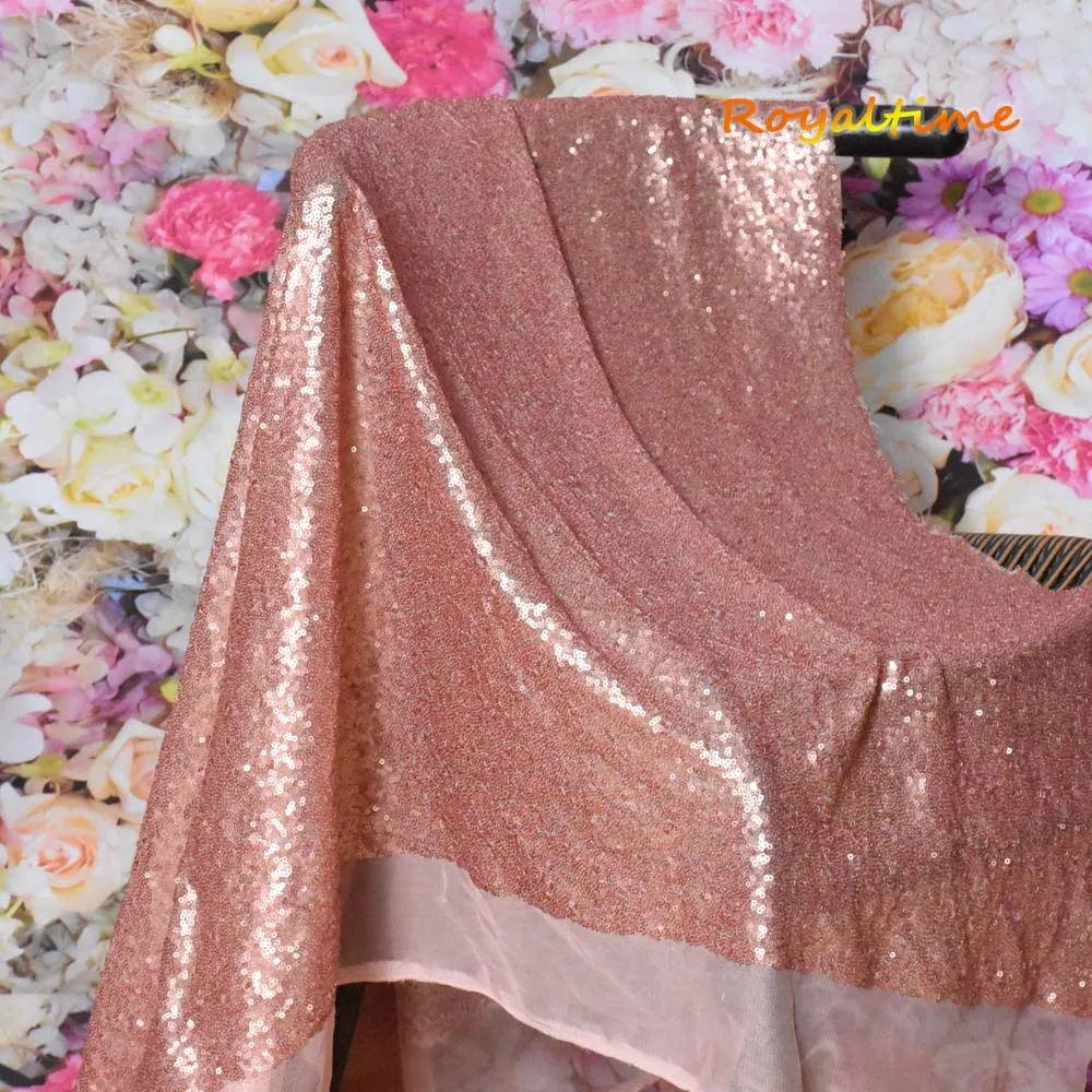 Royaltime Shimmer темно синие голубые пайетки ткань на 0 5 ярд двусторонний стрейч вышитая