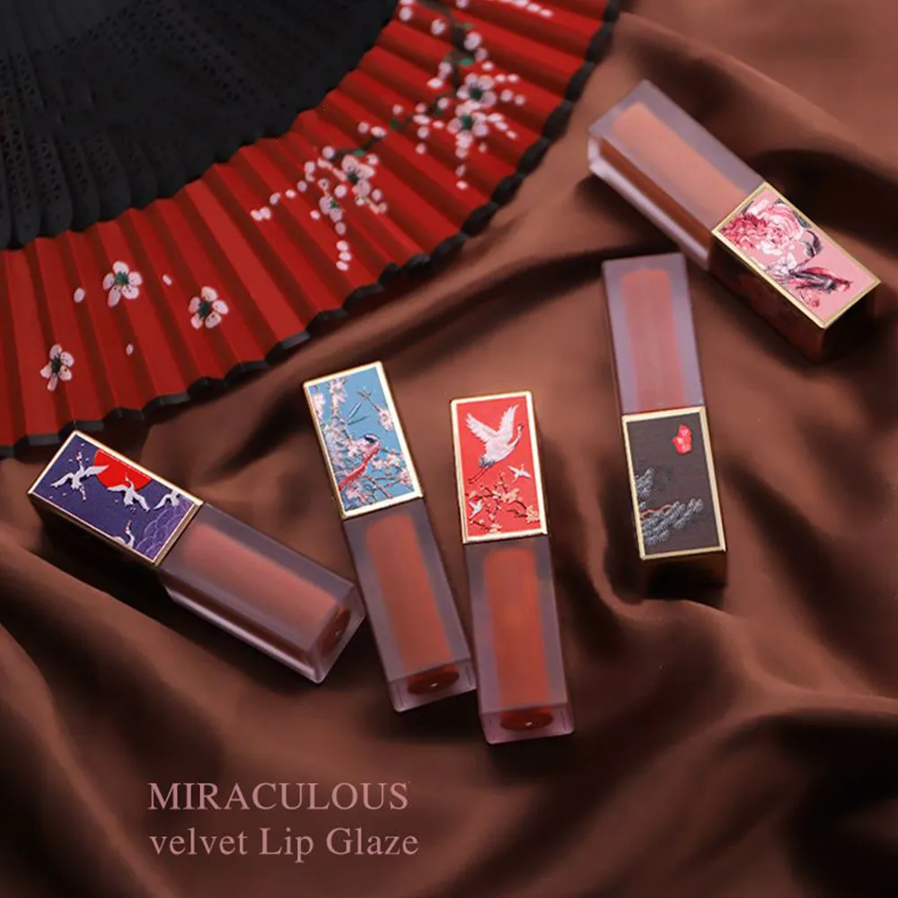 Матовая жидкая губная помада в китайском стиле запрещенный город стойкая