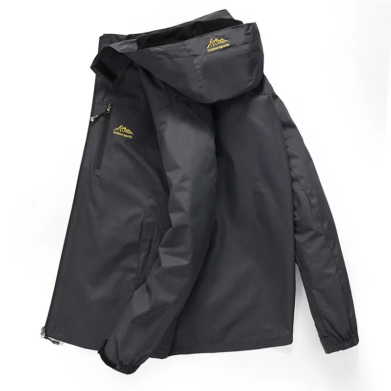 

Men's Casual Waterproof Jacket 2019 Spring Autumn Windbreaker Bomber Jacket Male Raincoat Windproof Hooded Coat Big Size L-4XL