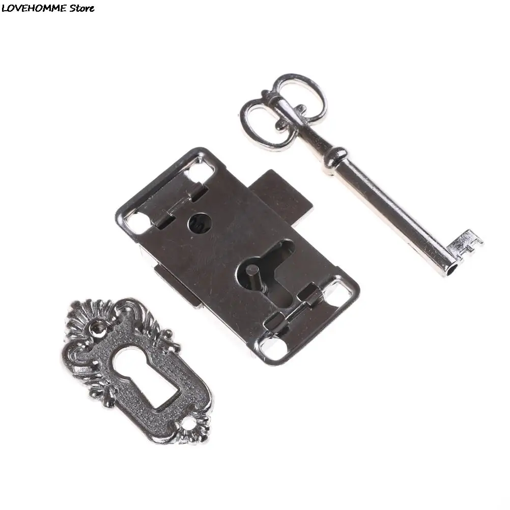 1 комплект прочный портативный старинный железный замок + ключ для ящика - купить