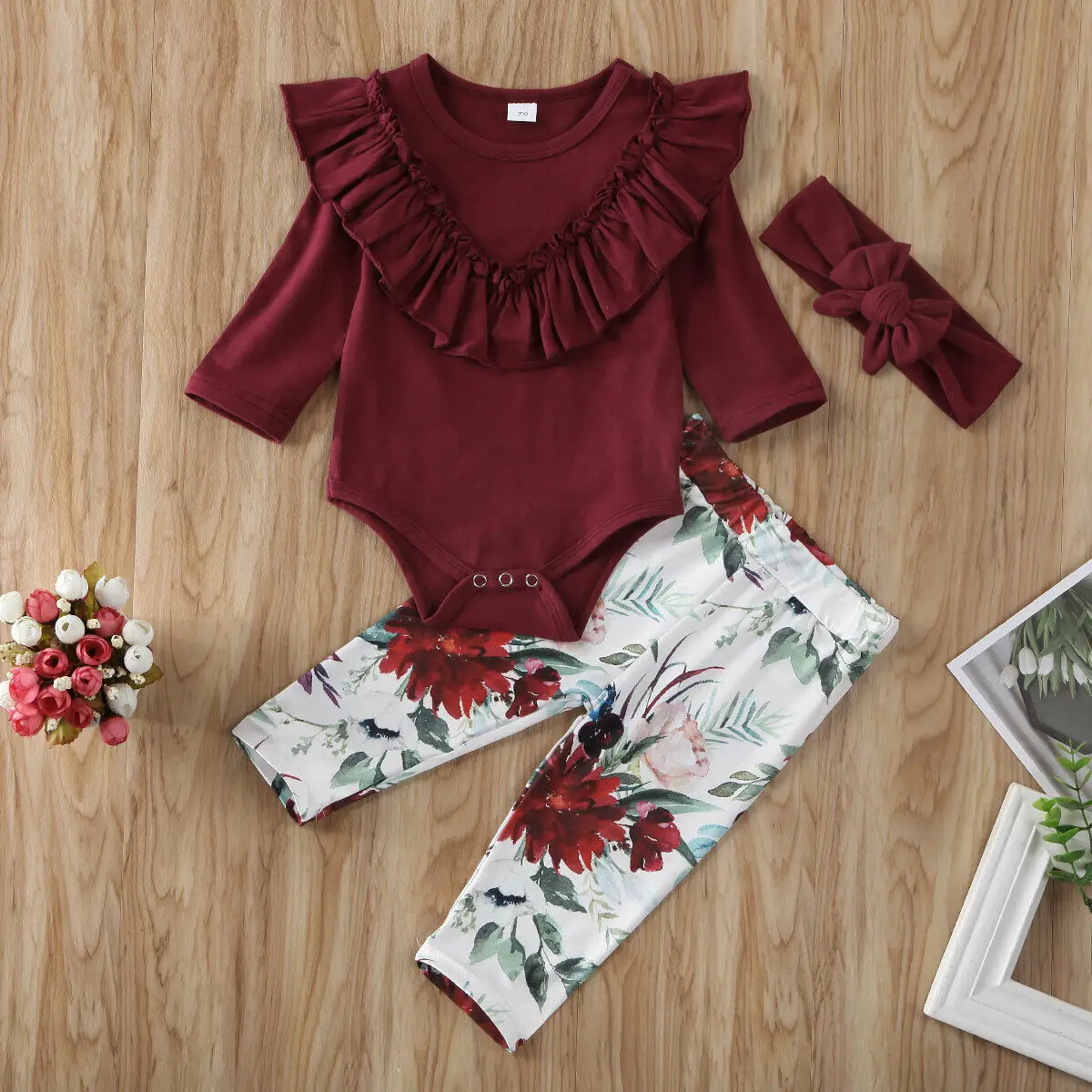 Женский комбинезон с длинными рукавами и оборками | Мать ребенок