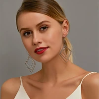 best selling earrings elegant simple multi layer diamond earrings minimalist design three layer geometric ear pendant