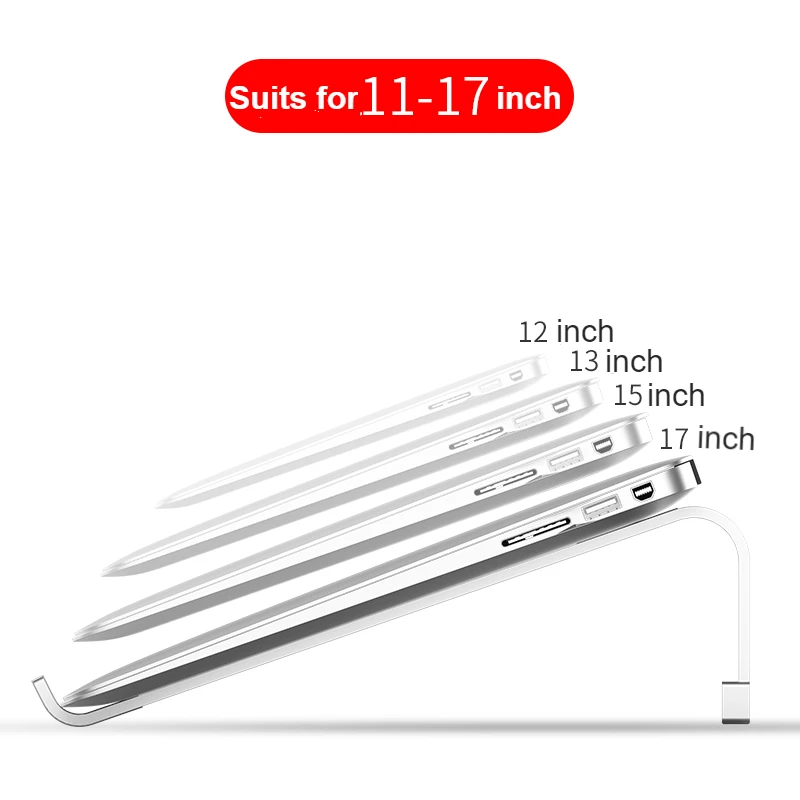 

Aluminum Alloy Folding Notebook Laptop Stand 11-17 inch For Macbook Pro Lapdesk Non-slip Cooling Bracket Notebook Stand