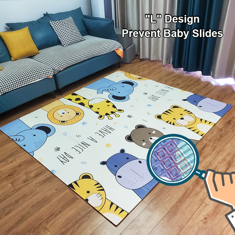 200*180 см * 1 складной мультяшный детский игровой коврик водонепроницаемый для