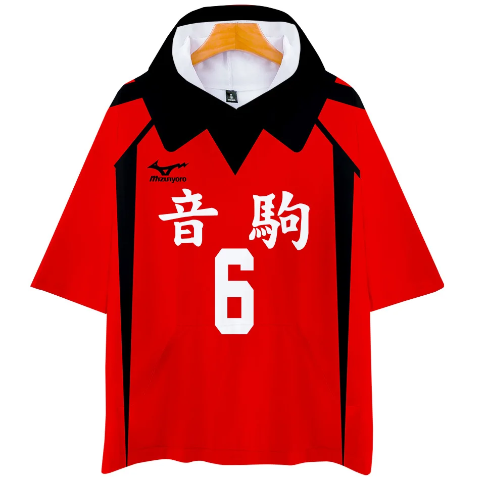 Футболка с капюшоном Kozume Kenma Kuroo Tetsurou футболка короткими рукавами для старшей