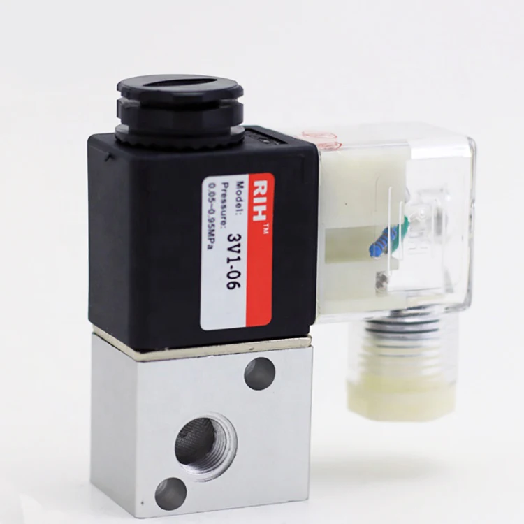 

3/2 Way 3V1-06 Pneumatic Air Direct Acting Aluminum Solenoid Pneumatic Valves Mini