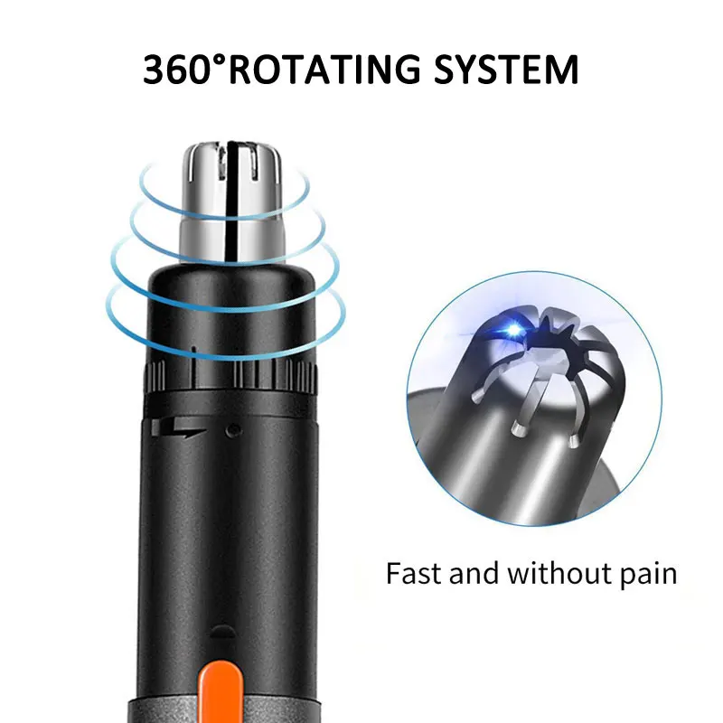 Электрический триммер для носа и ушей портативный безболезненный носовой