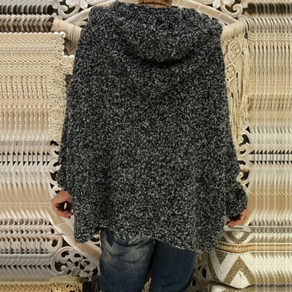 Серый толстый свитер женская зимняя пушистая куртка флисовая Меховая Верхняя