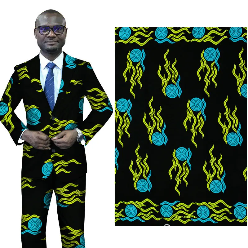 Зеленая волна новинка 2019 Африканский ветер хлопковое пальто с принтом ткань