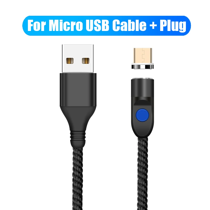 Магнитный кабель Micro usb type C для освещения 3,0 провод для быстрого заряда type-C Магнитный кабель для зарядки телефона USB шнур для huawei P30 Xiaomi - Цвет: black for micro