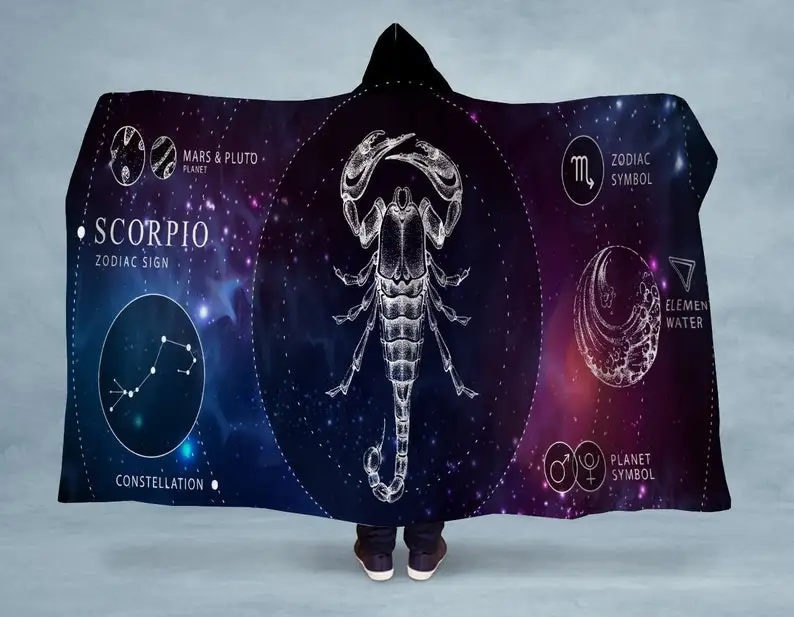 

Hoodie Scorpio Hooded Sherpa Blanket - Made in the USA