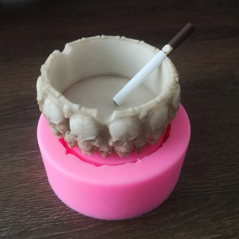 

Skull Ashtray Epoxy Resin Mold Storage Box DIY Crafts Container Silicone Mould