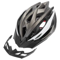 uxcell adult bike helmet adjustable size 18 vents mountain bike helmet with detachable visor rear light and waterproof bag