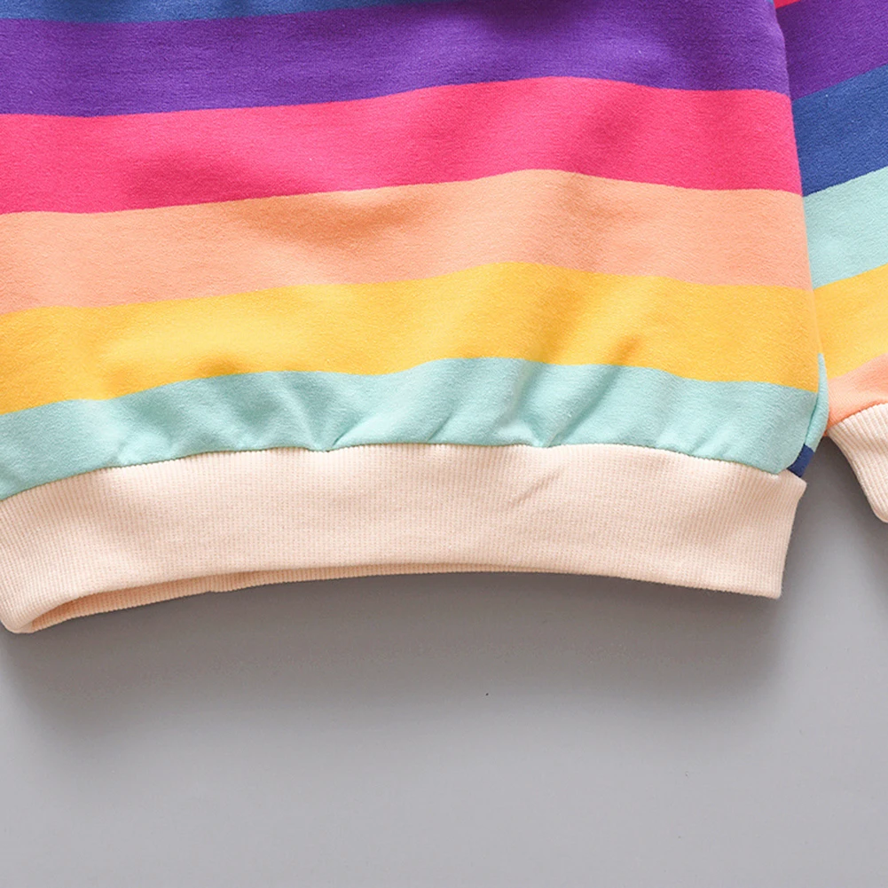 Детская толстовка модная детская одежда для маленьких девочек Разноцветные