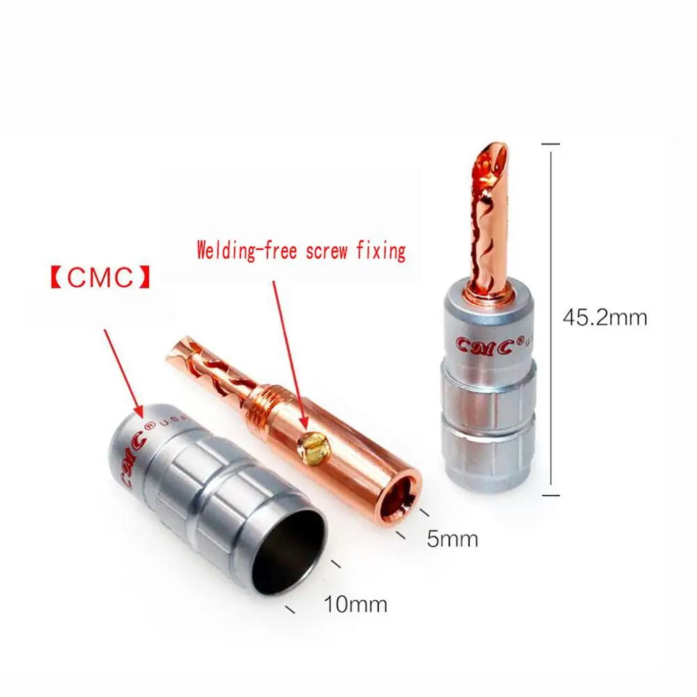 8 шт. Hifi BFA штекер Красный медный Банановый высококачественный банановый разъем