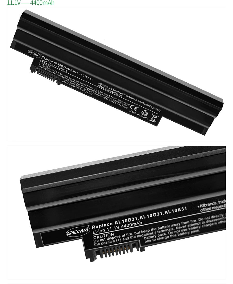 Apexway черный 111 В Аккумулятор для ноутбука acer Aspire AL10A31 AL10B31 AL10G31 один 522 D255 722 D257 D255E D260 D270 AOD255 AOD260