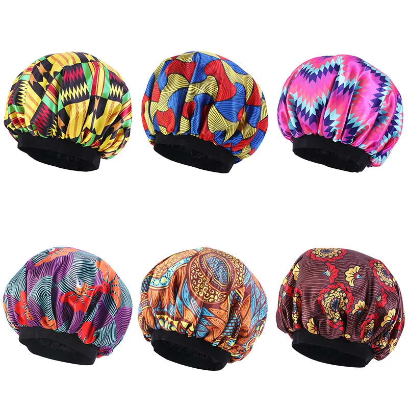 1 шт. шелковая головка для душа женская шапка ночного сна регулируемая атласная